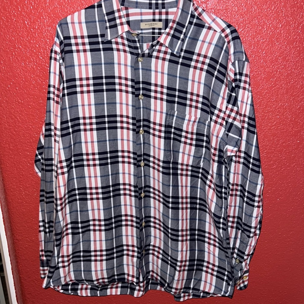 Burberry Long Sleeve Button Up Shirt Large